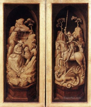 triptych Canvas - Sforza Triptych exterior Netherlandish painter Rogier van der Weyden